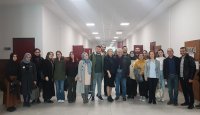 “Rusya’da Türk Edebiyatı” konulu seminerden sonra oyun yazarı Tuncer Cücenoğlu ile birlikte. 02.04.2019.